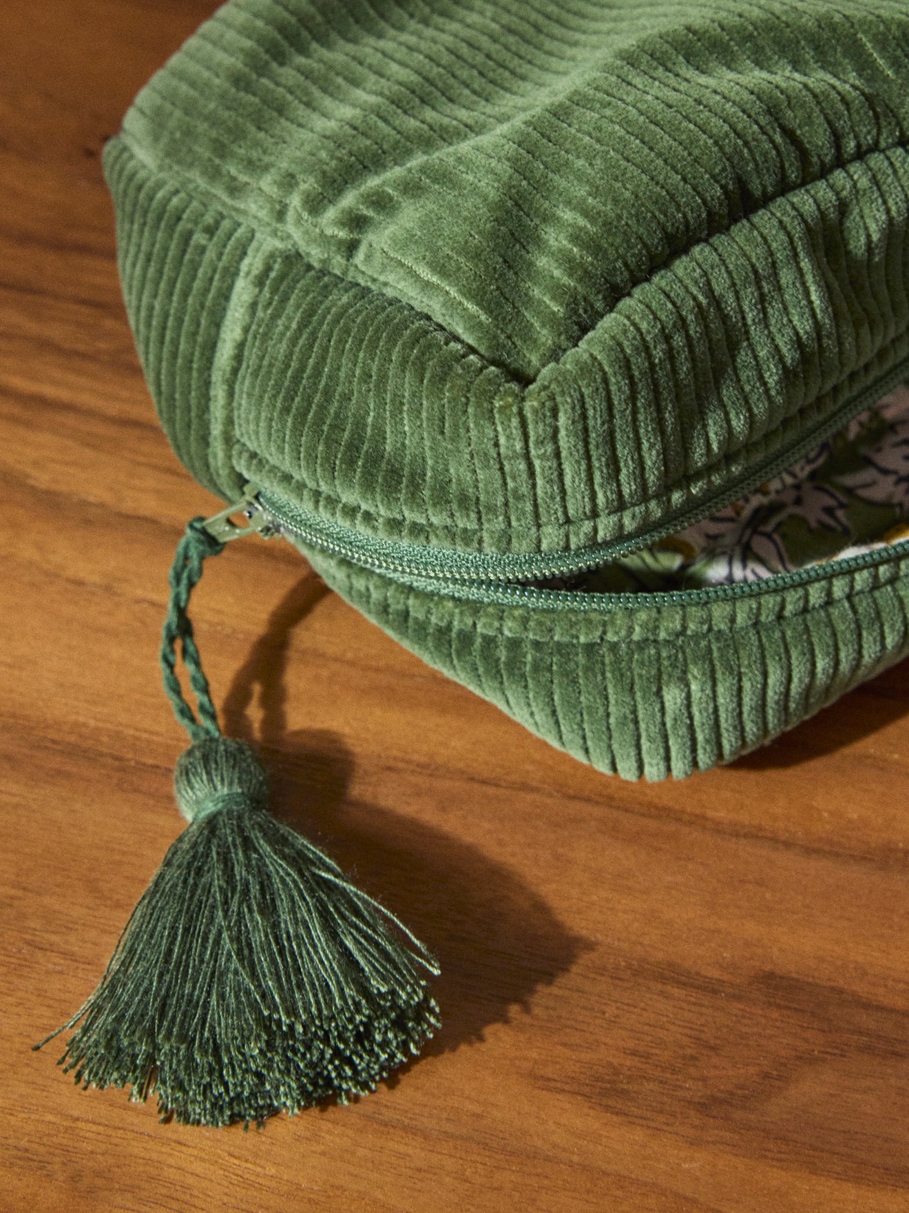 Corduroy toiletries pouch