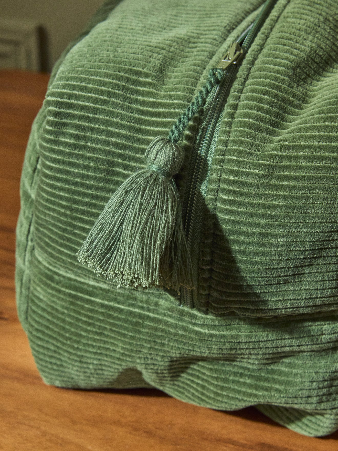 Corduroy toiletries pouch