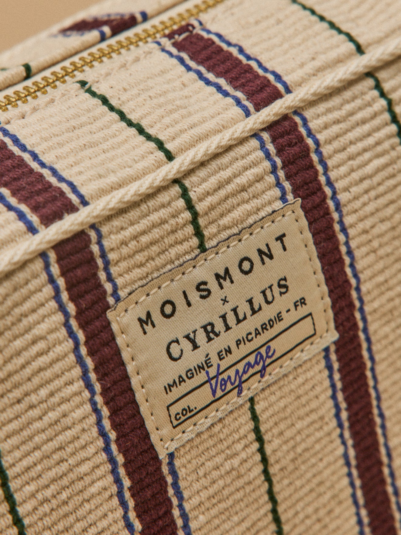 Large striped pouch - Cyrillus x Moismont Collaboration