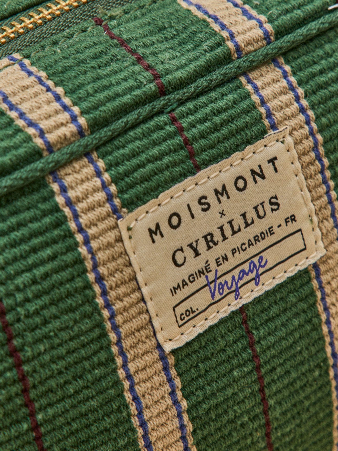 Large striped pouch - Cyrillus x Moismont Collaboration