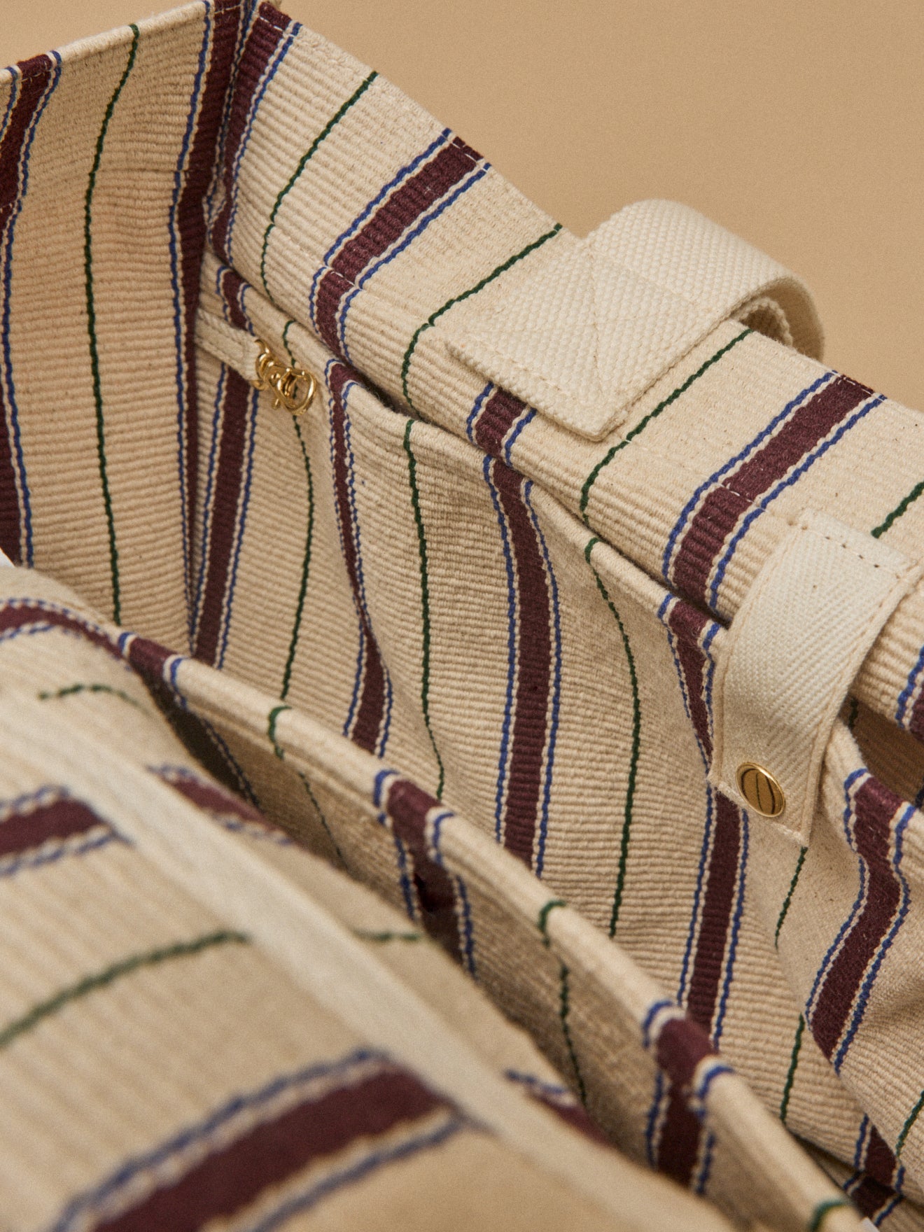 Large striped tote bag - Cyrillus x Moismont Collaboration