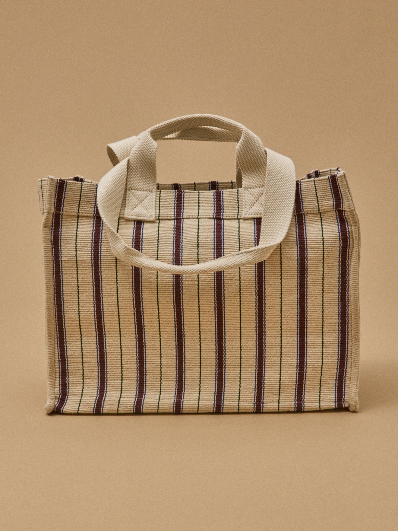 Large striped tote bag - Cyrillus x Moismont Collaboration