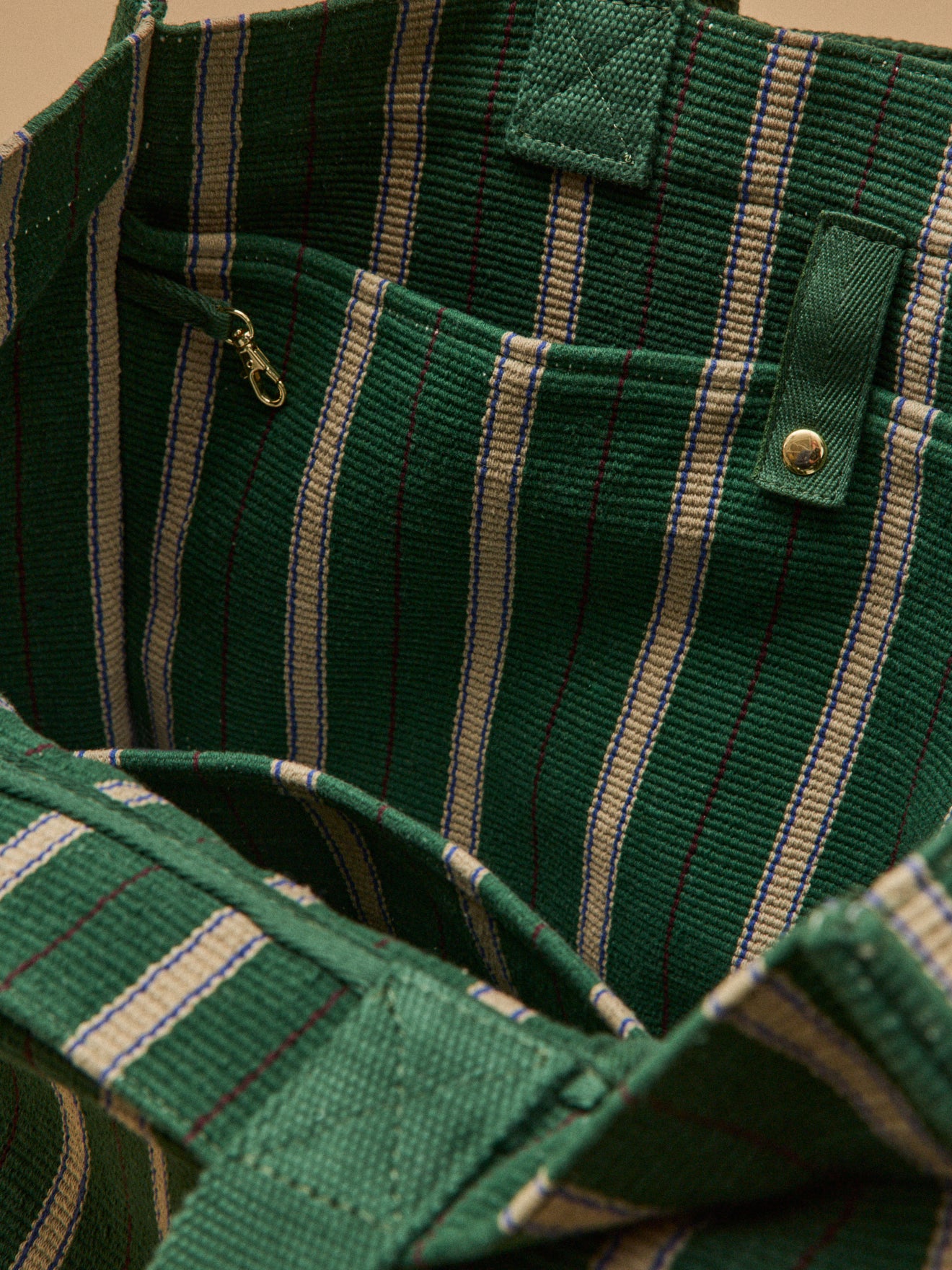 Large striped tote bag - Cyrillus x Moismont Collaboration