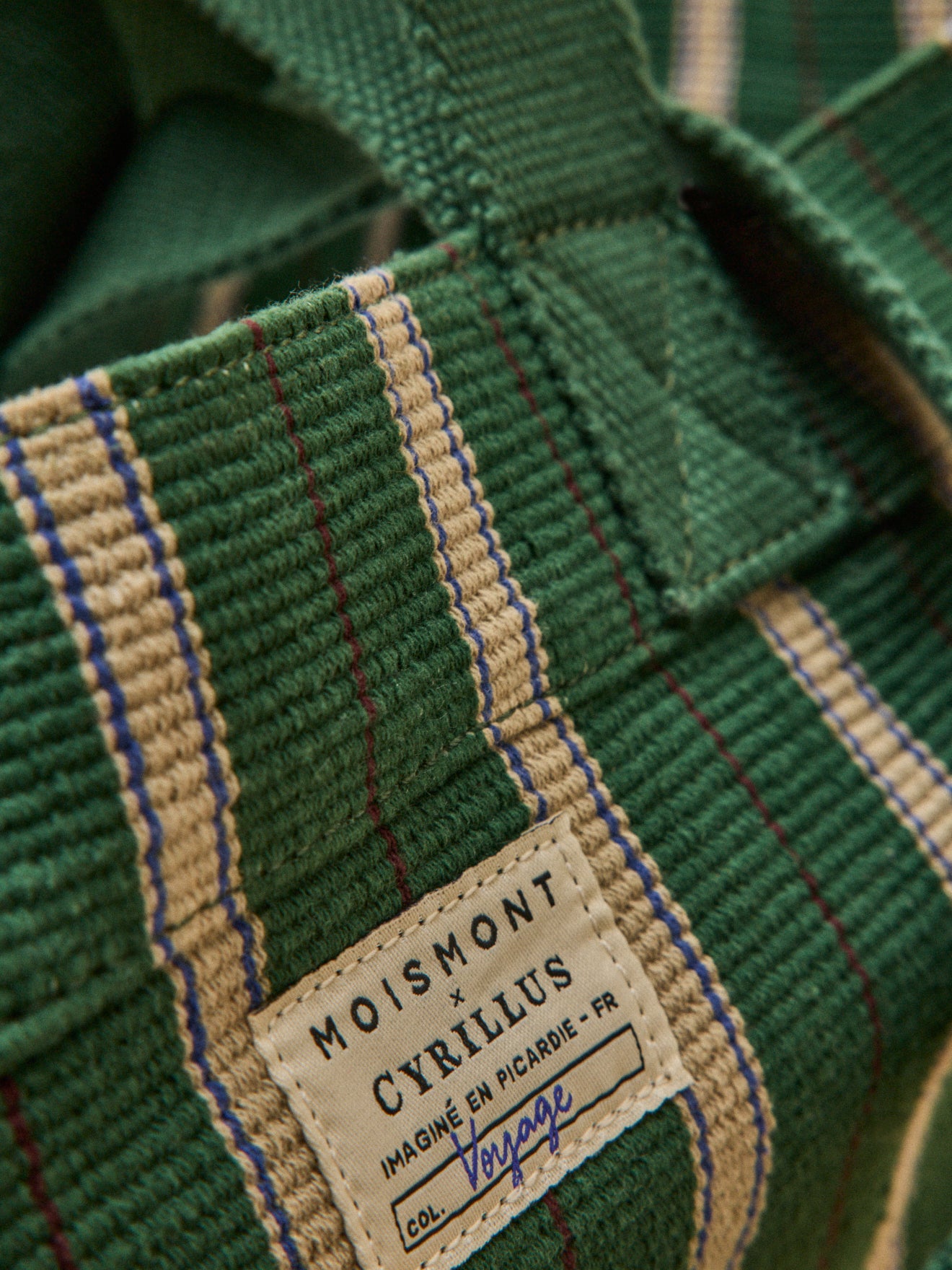 Large striped tote bag - Cyrillus x Moismont Collaboration