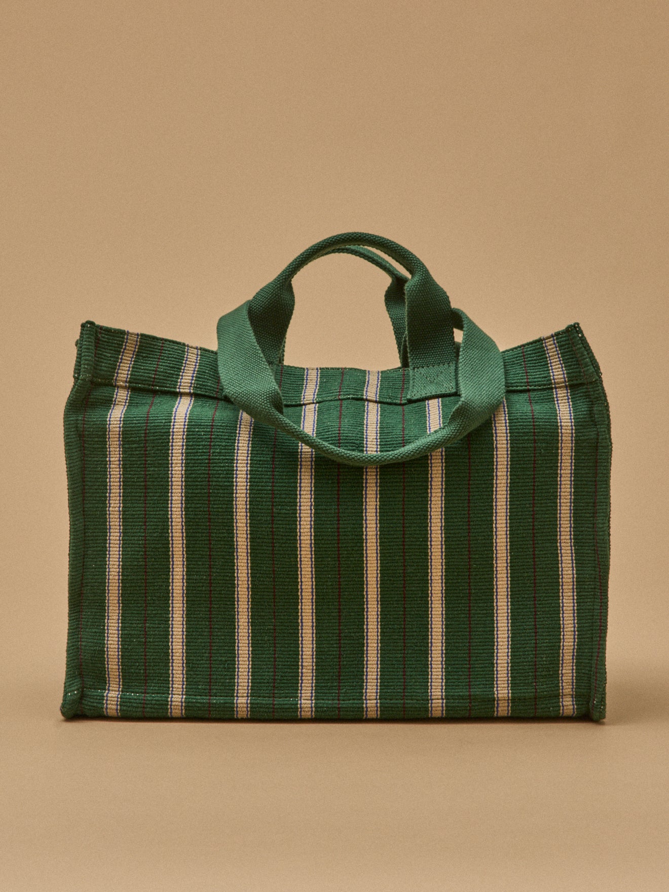 Large striped tote bag - Cyrillus x Moismont Collaboration