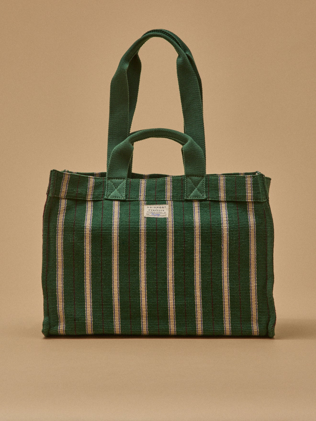 Large striped tote bag - Cyrillus x Moismont Collaboration