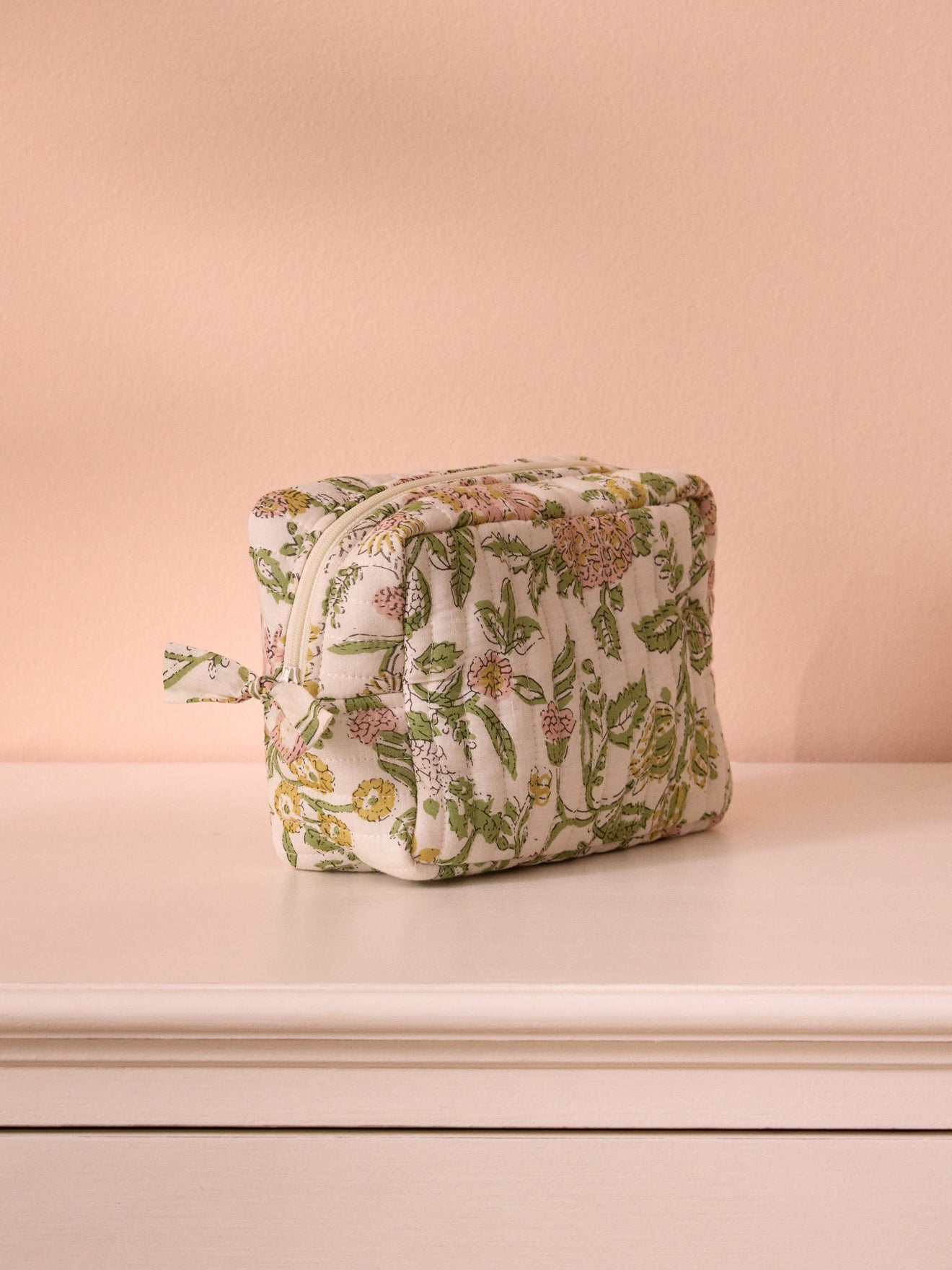 Indian floral print toiletries case