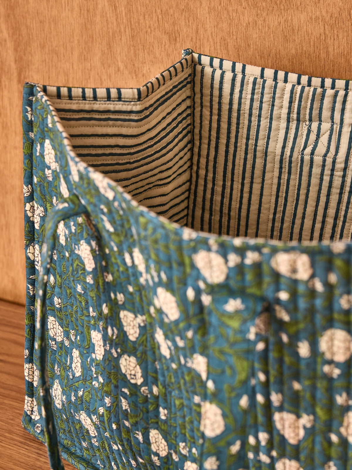 Sac cabas matelassé imprimé indien