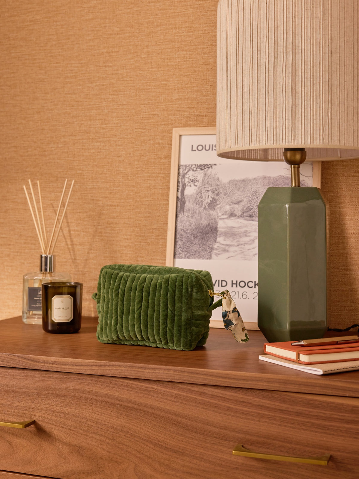 Trousse de toilette en velours