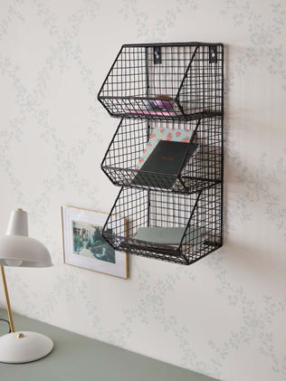 Metal pigeonhole shelves