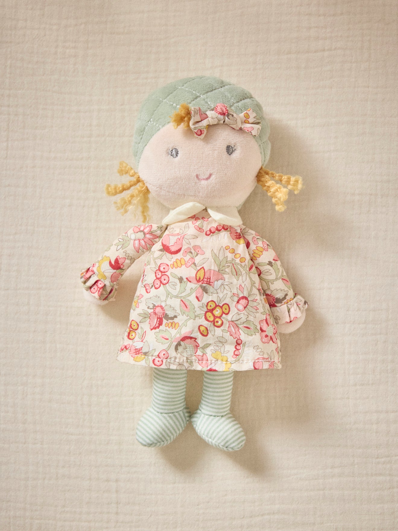 Poupée Juliette en tissu imprimé Mireille