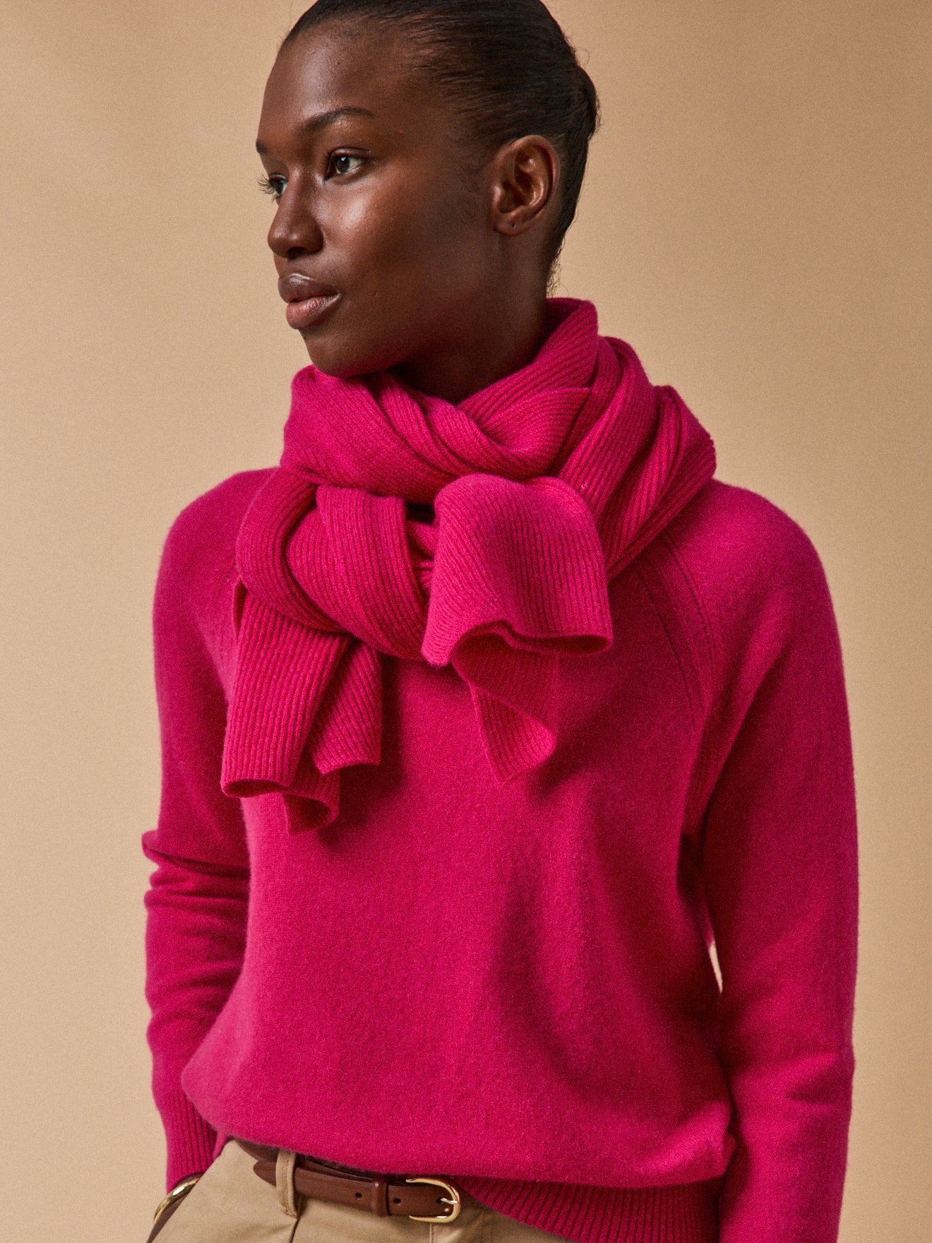 Women's wool and cashmere scarf