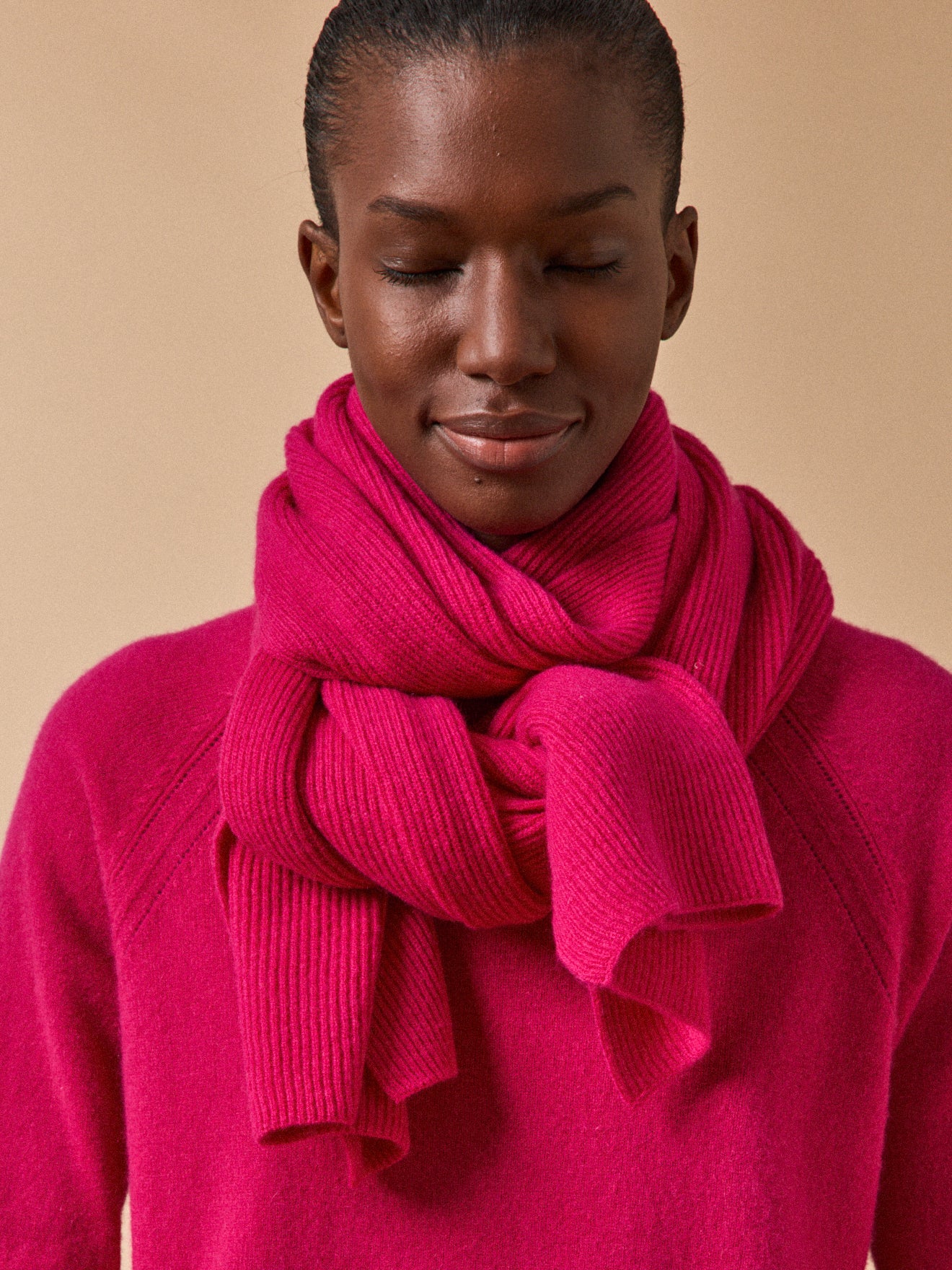 Women's wool and cashmere scarf