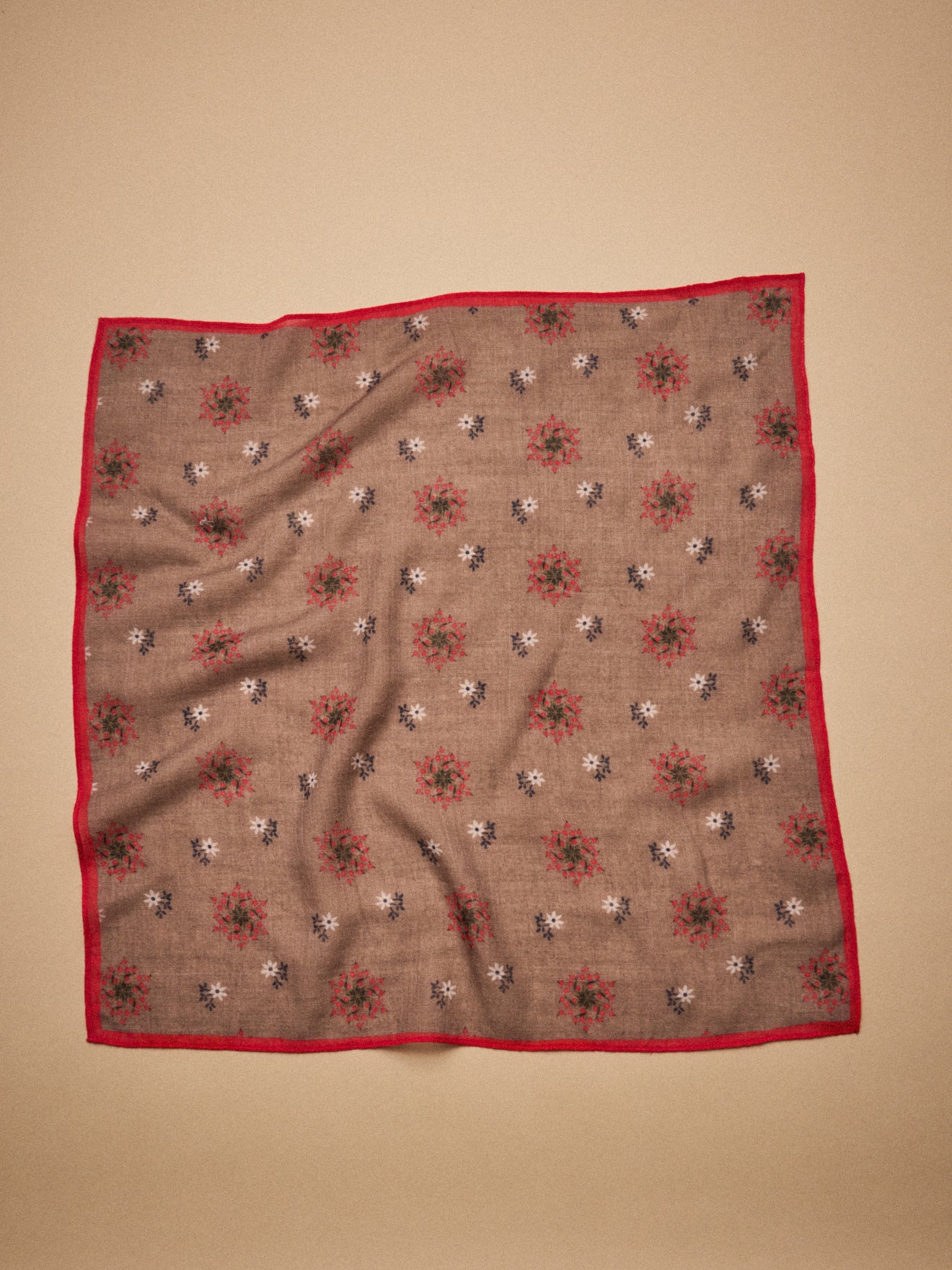 Women's printed wool bandana