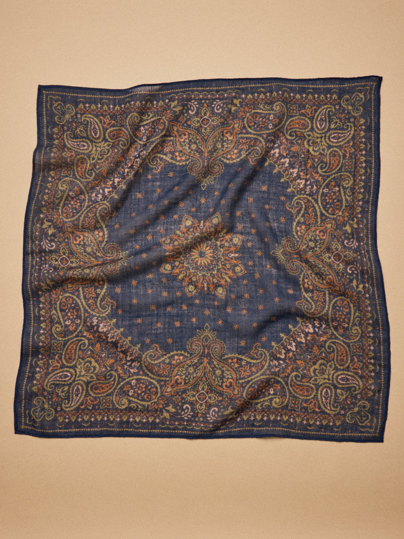 Women's printed wool bandana