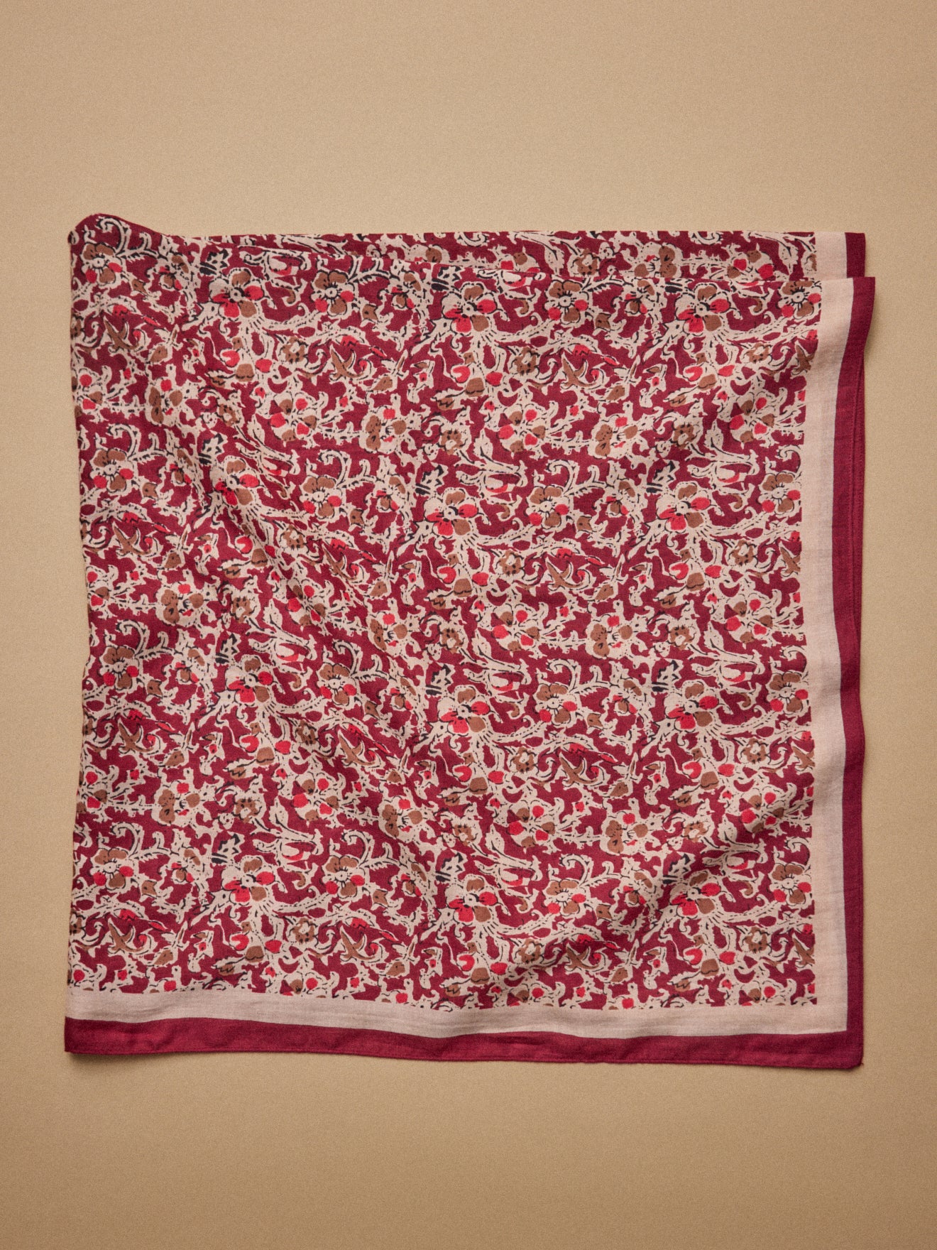 Tachist printed women's scarf