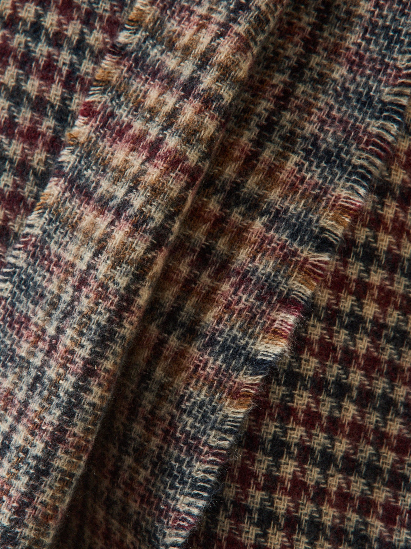 Adult double-sided plaid shawl