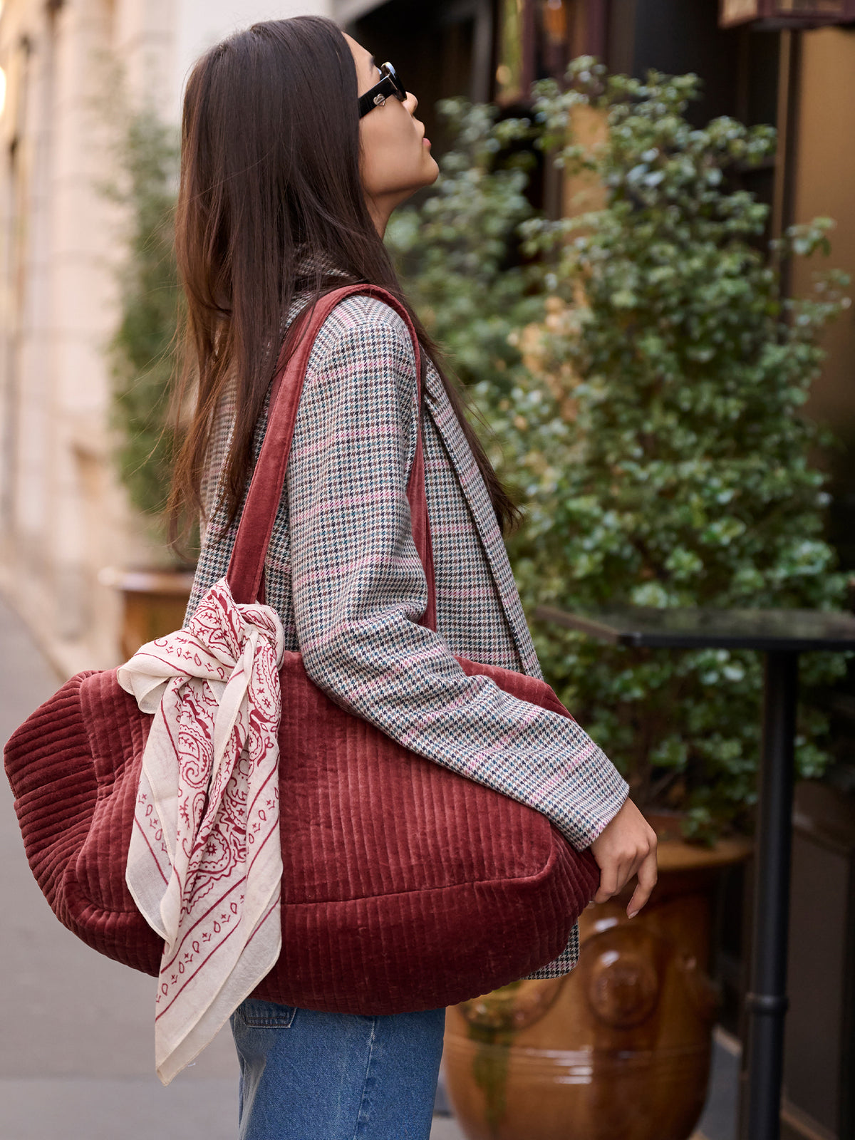 Bandana imprimé en laine femme