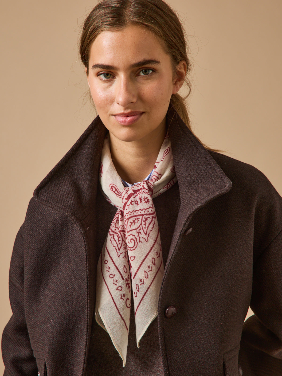Bandana imprimé en laine femme