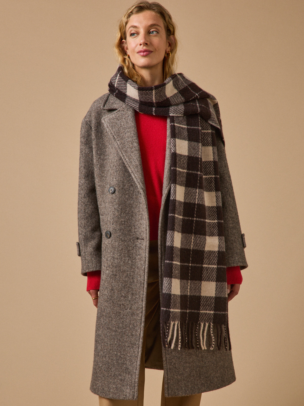 Women's checked scarf