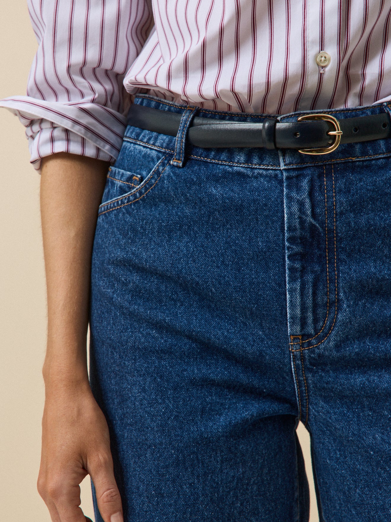 Ceinture fine cuir femme