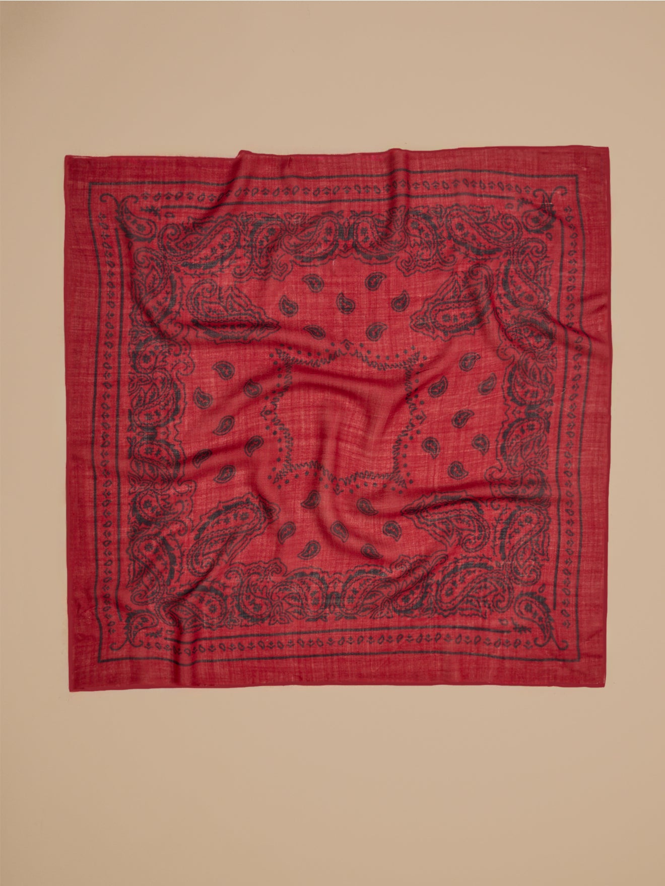 Bandana imprimé en laine unisexe