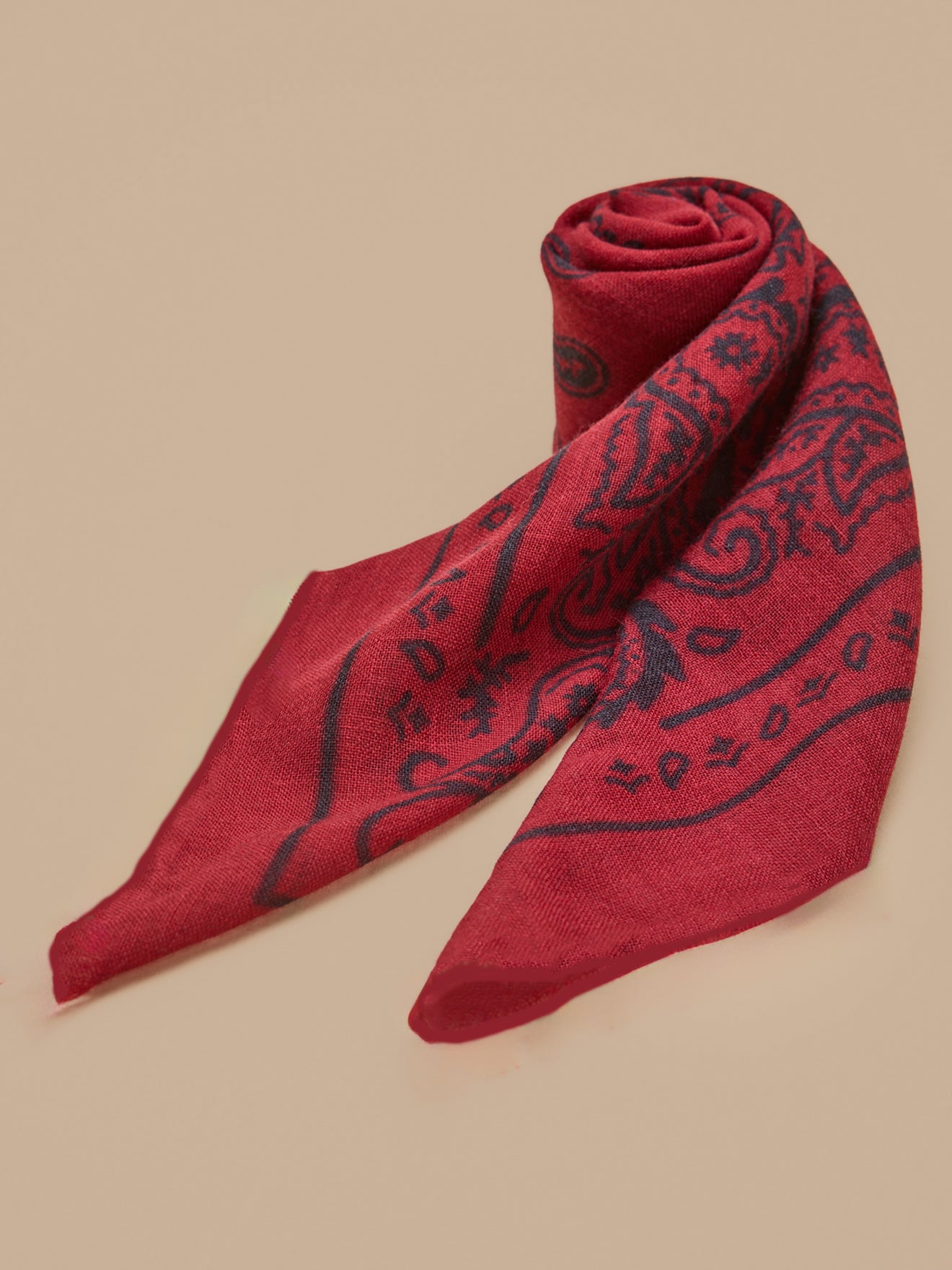 Bandana imprimé en laine unisexe