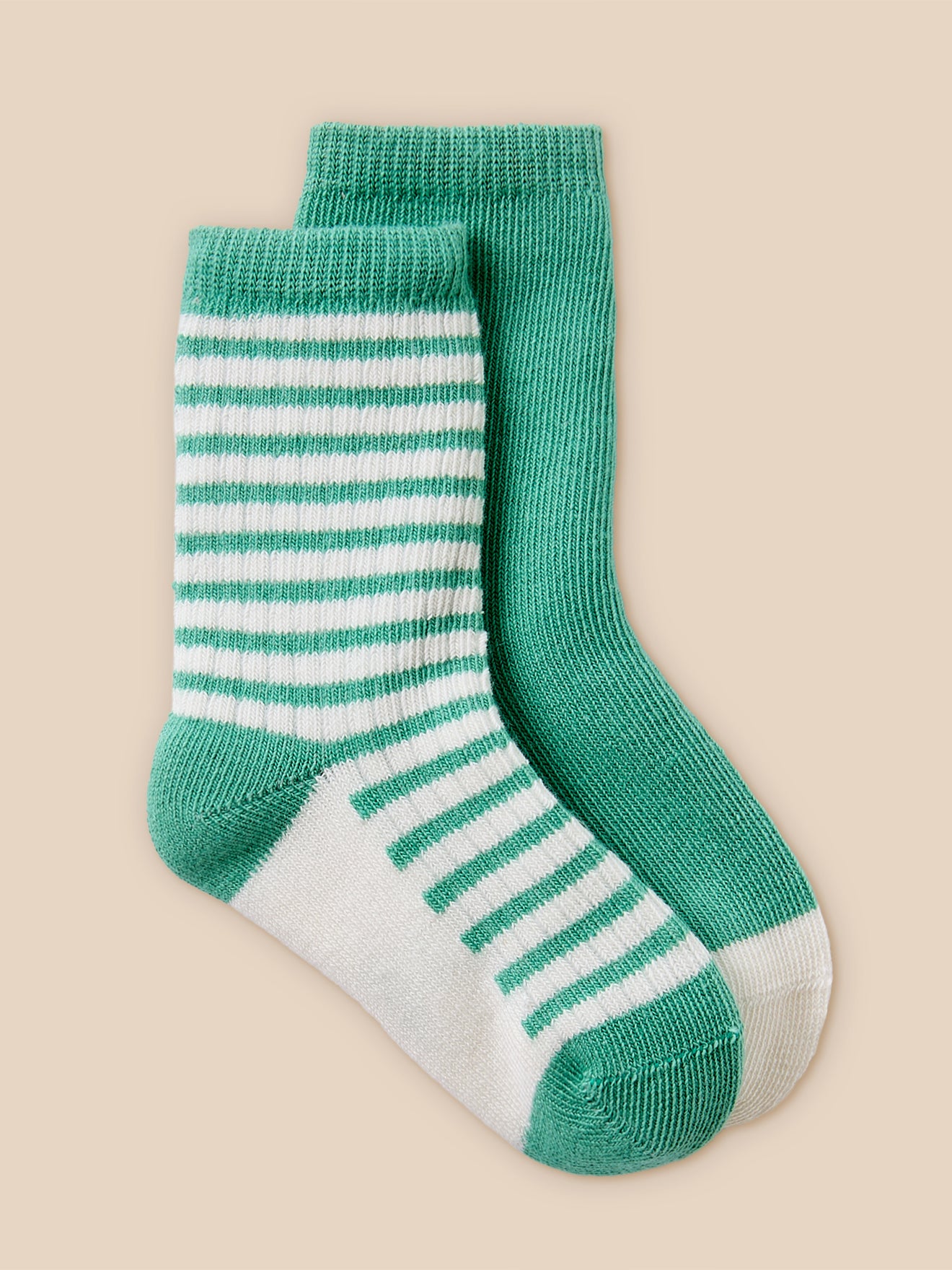 Pack of 2 ribbed baby socks