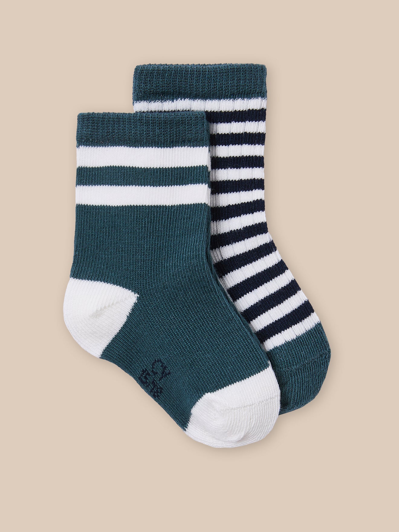Lot de 2 paires de chaussettes à côtes Bébé