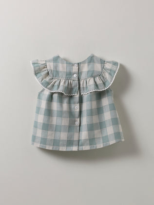 Baby's linen and cotton blouse
