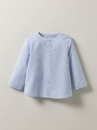 Baby's stripe linen and cotton shirt