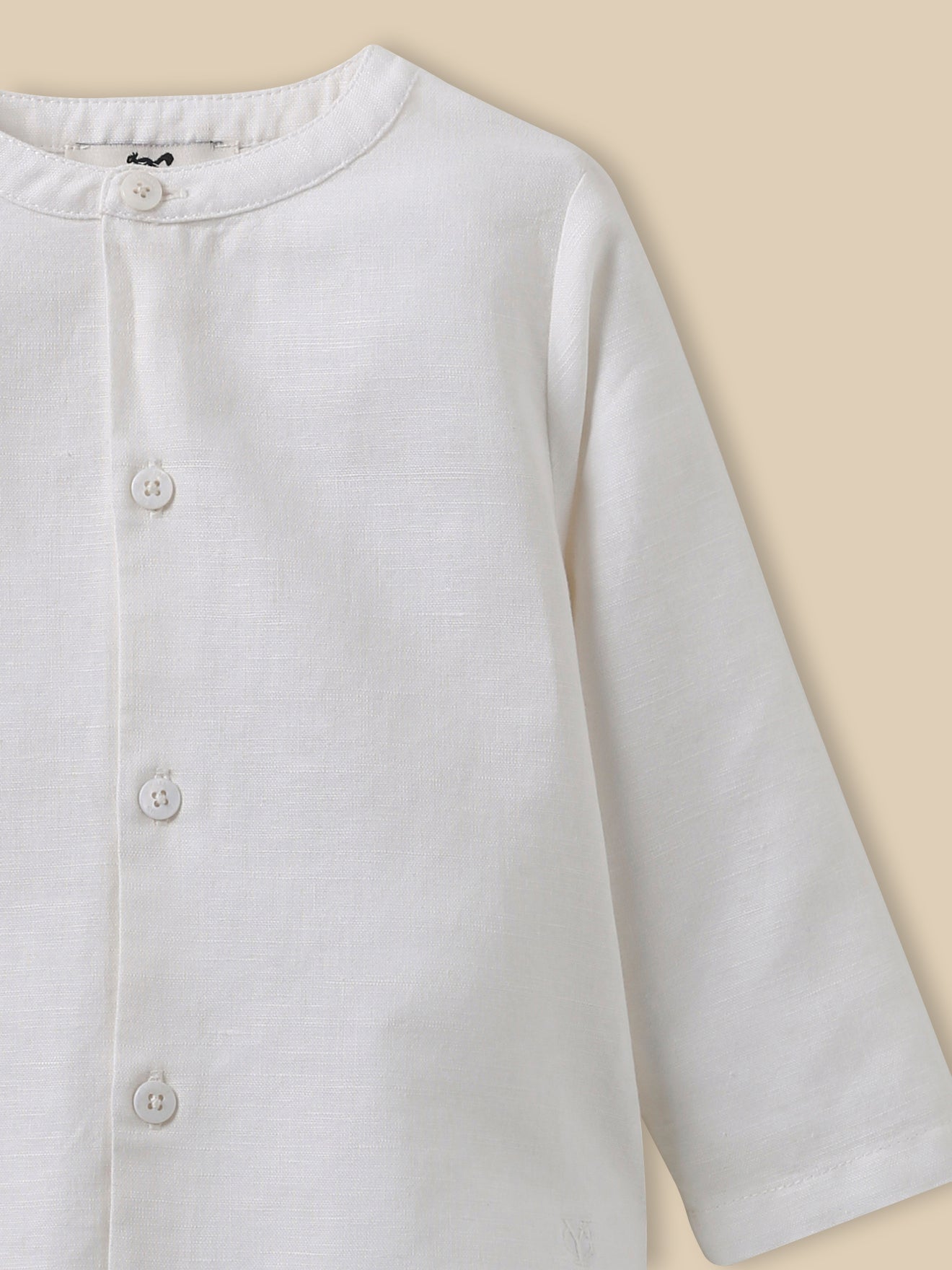 Baby linen and cotton shirt