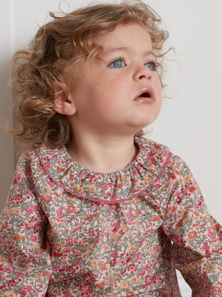 Baby's Babingdon motif blouse made with Liberty fabric