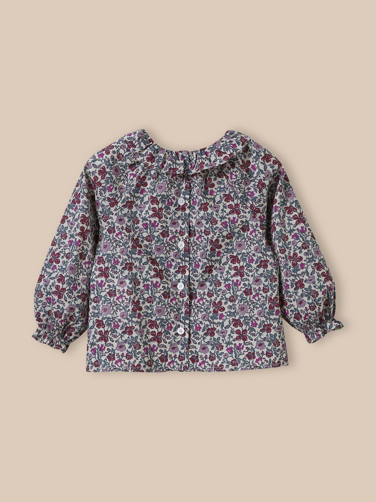 Baby's Babingdon motif blouse made with Liberty fabric