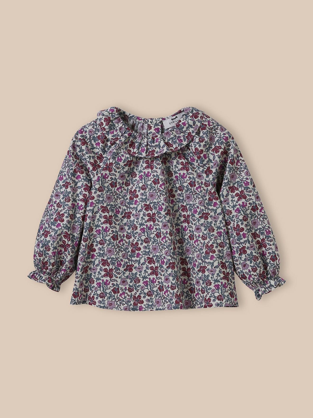 Baby's Babingdon motif blouse made with Liberty fabric
