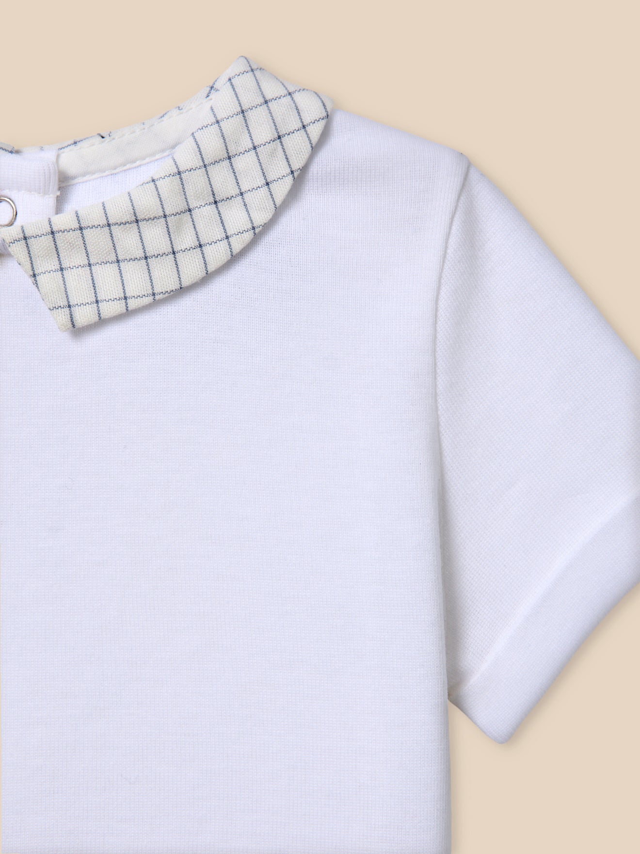 Baby's organic cotton T-shirt with collar