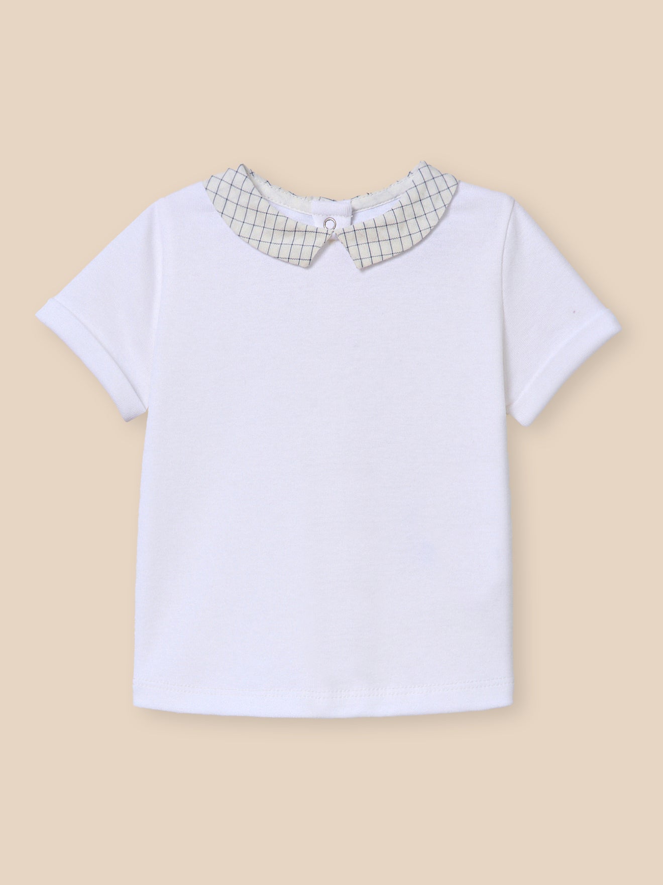 Baby's organic cotton T-shirt with collar