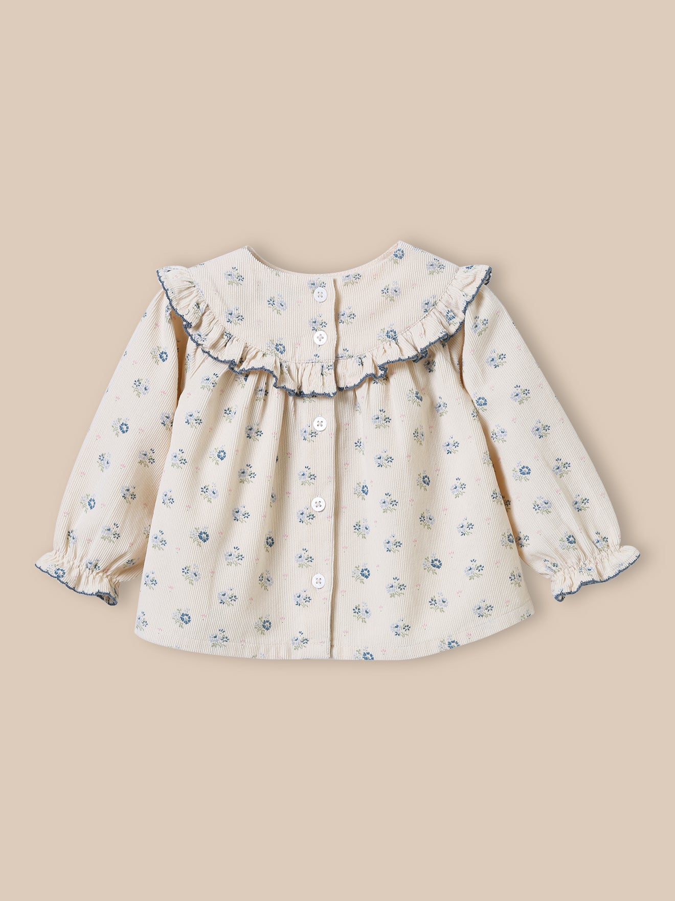 Baby's Claudy-print velour shirt