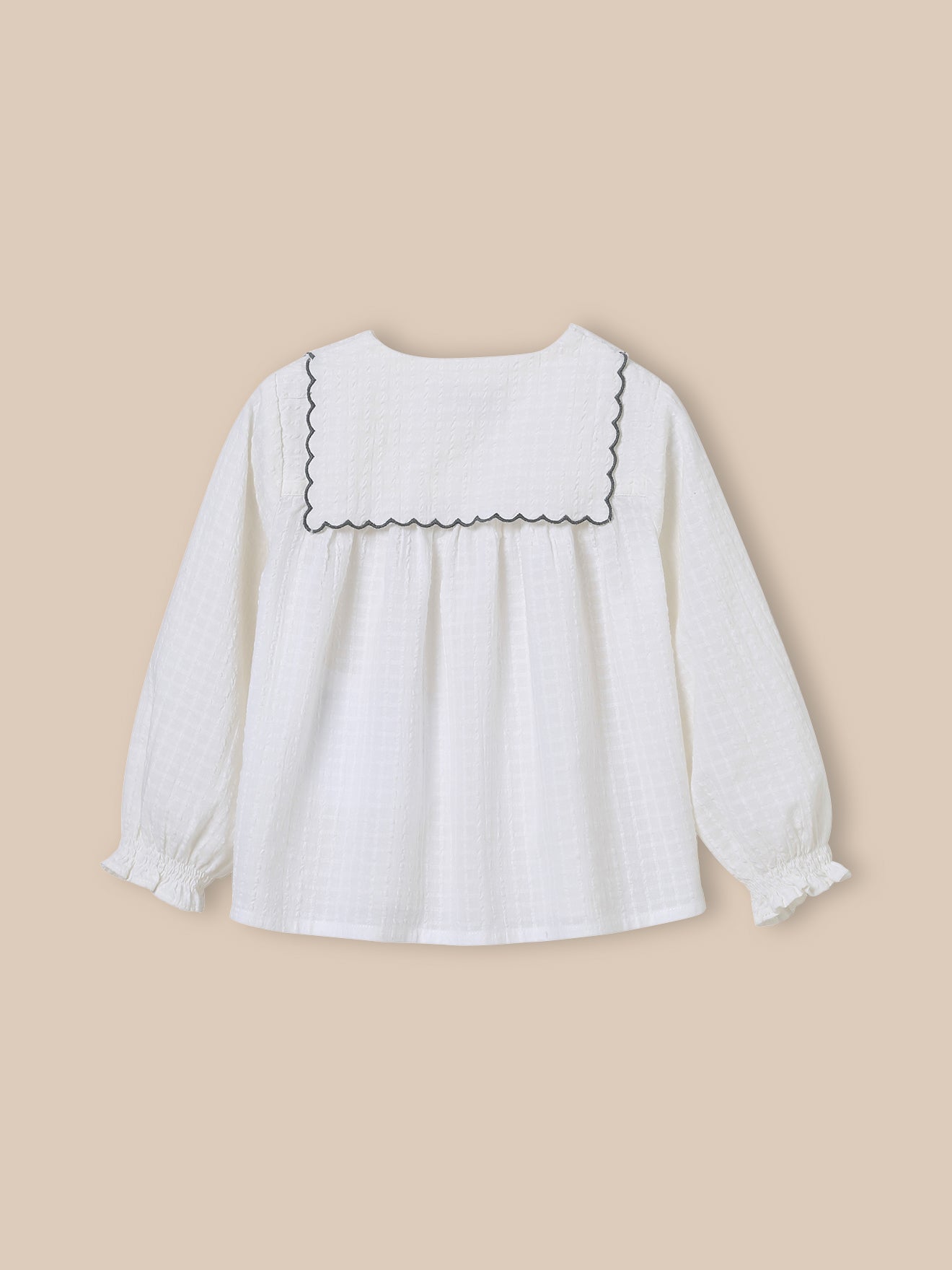 Baby's blouse with embroidered collar