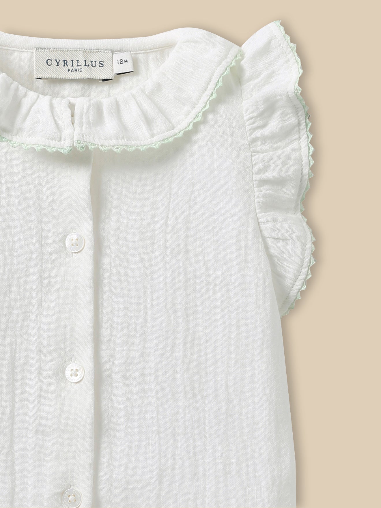 Baby cotton double gauze blouse
