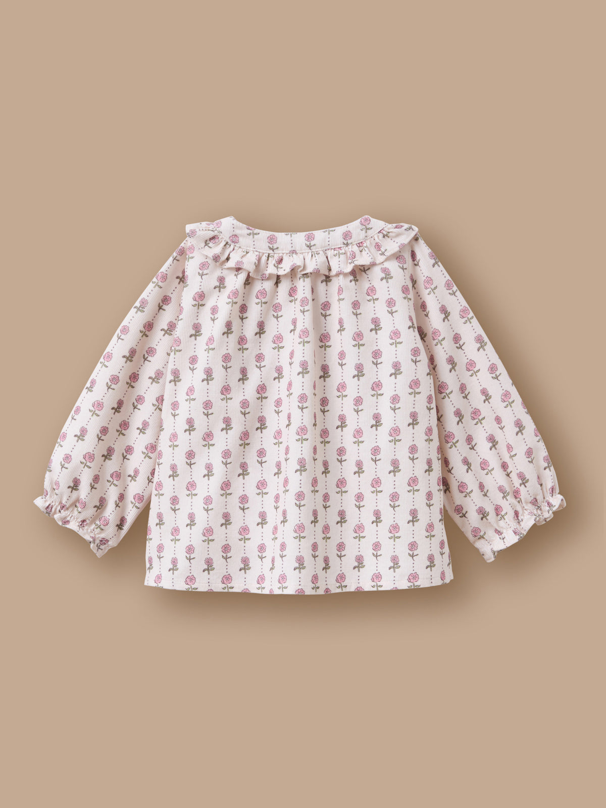Printed Blouse with Ruffled Collar Baby