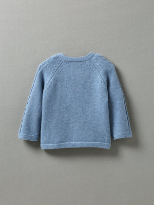 Baby's cable-knit cardigan
