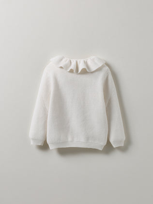Baby's organic cotton and wool cardigan