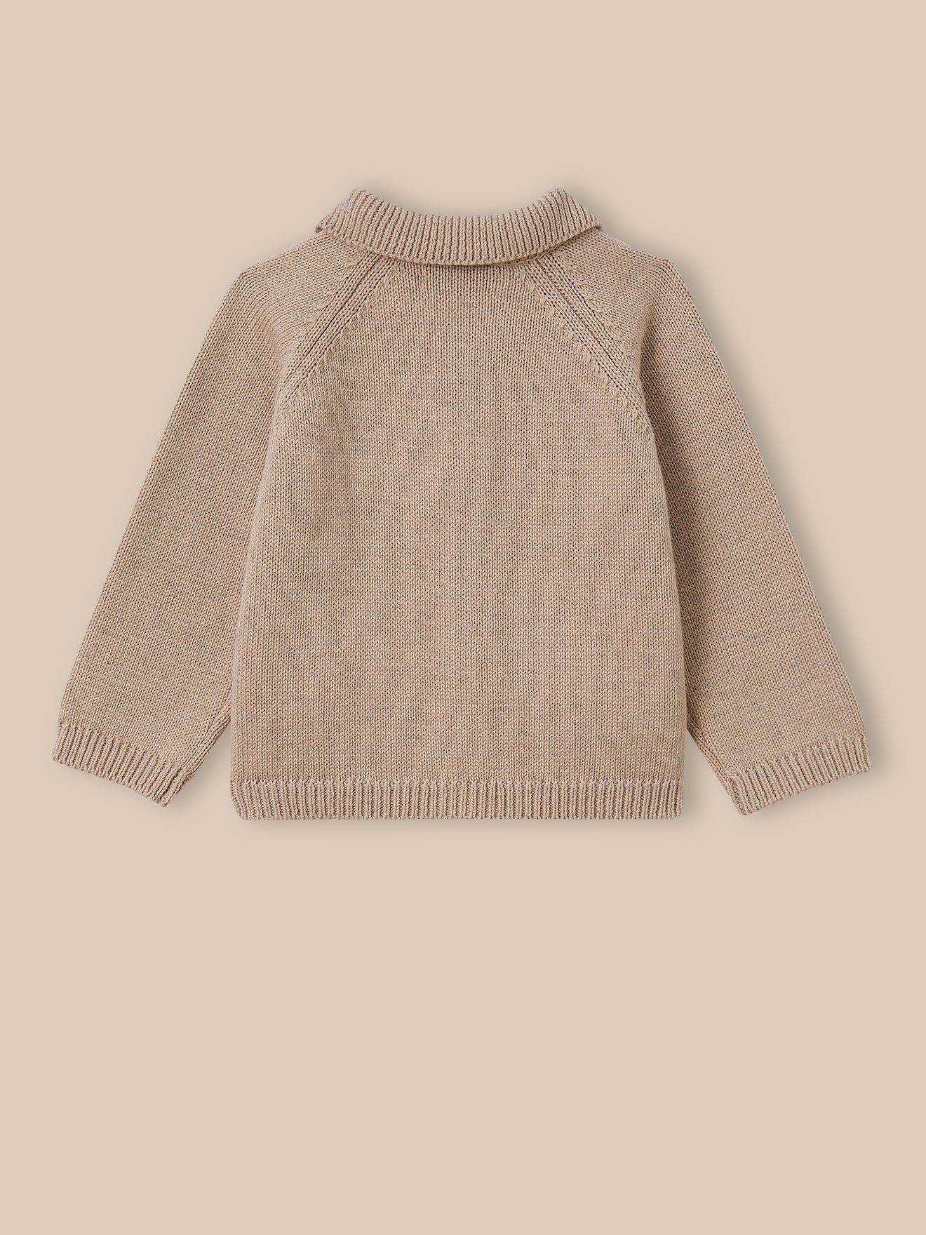 Baby's cardigan with polo shirt collar