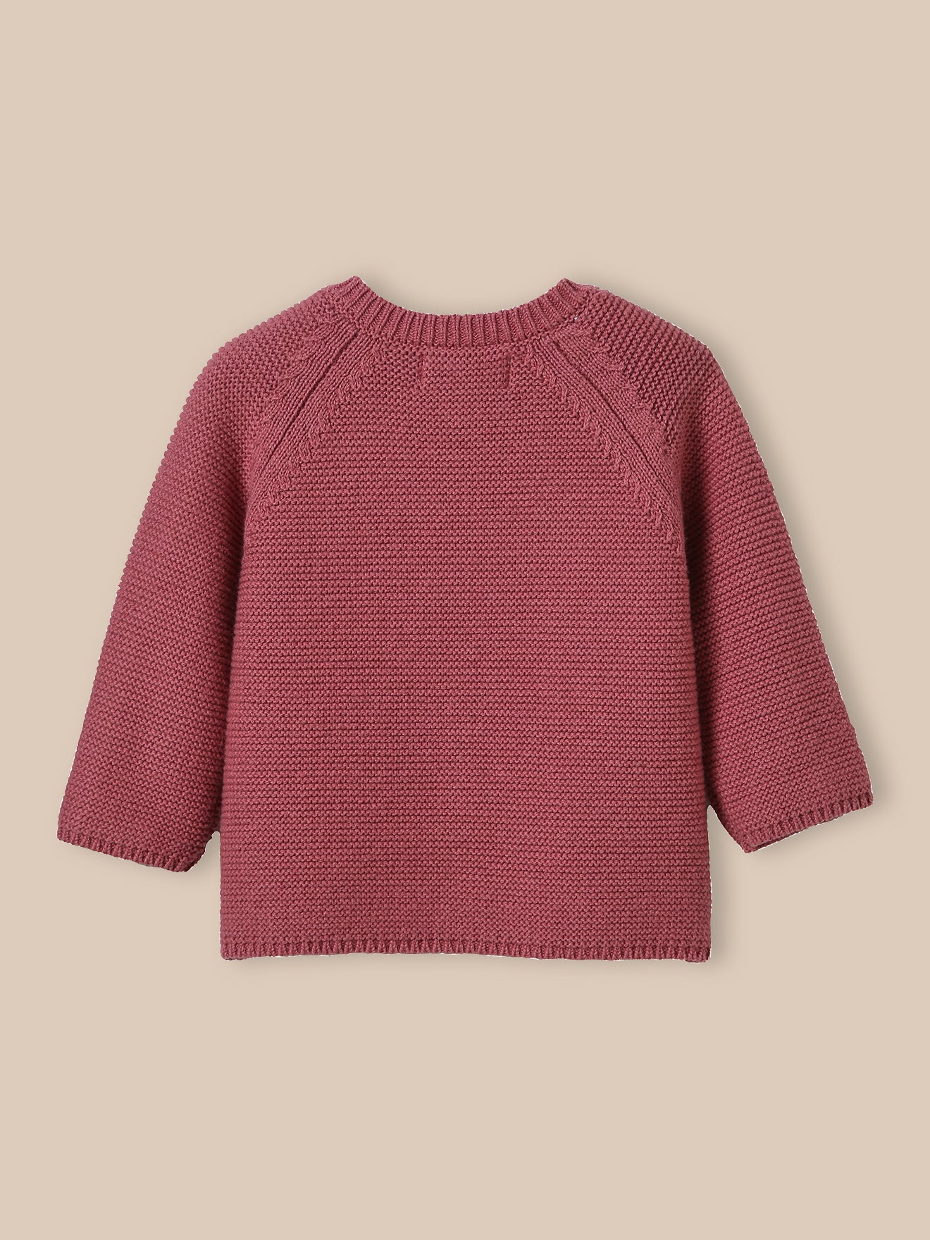 Baby's organic cotton and wool cardigan