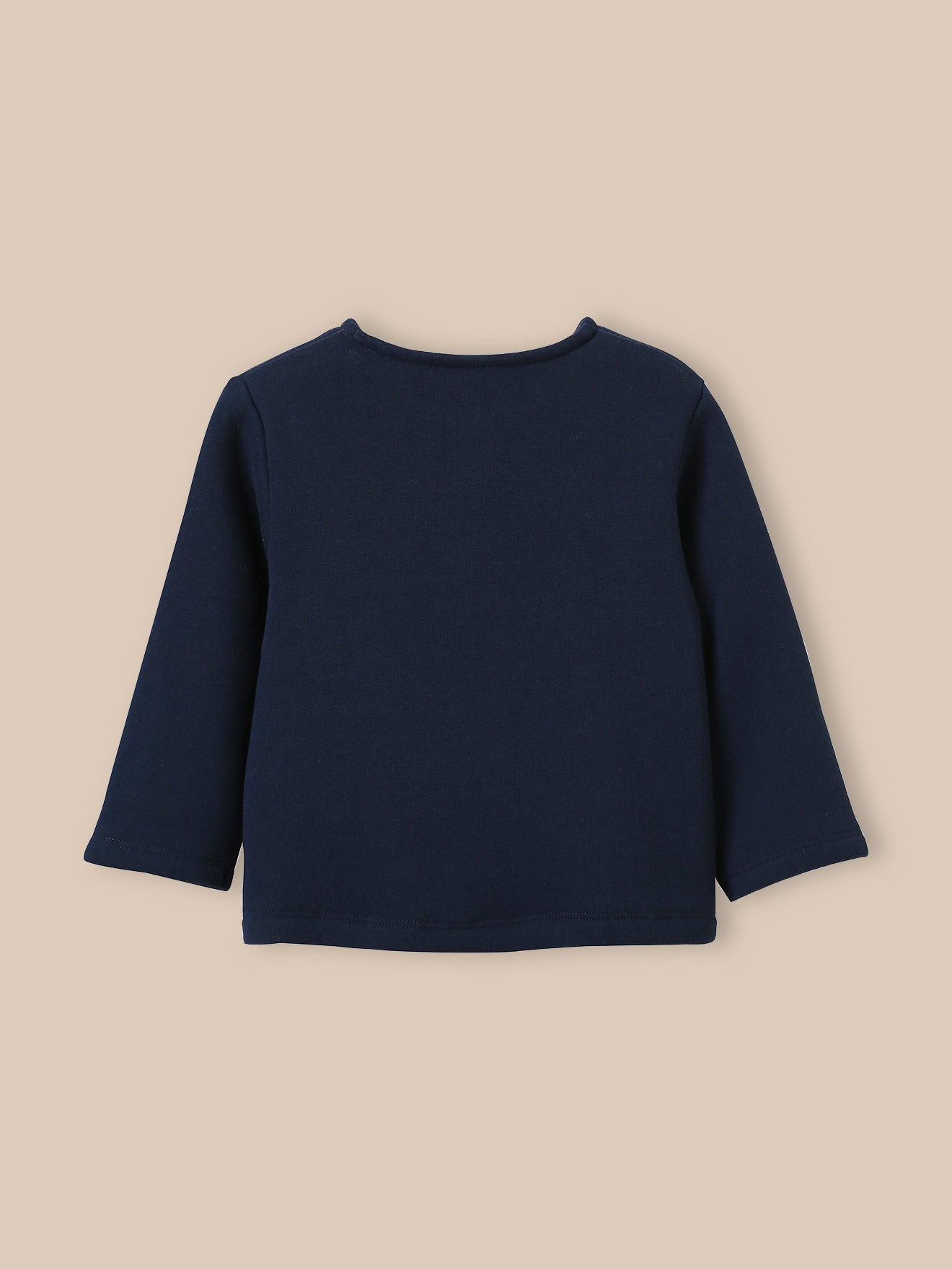 Baby's organic cotton fleece cardigan