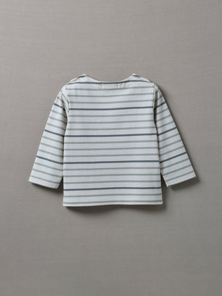 Baby's organic cotton sailor-stripe top
