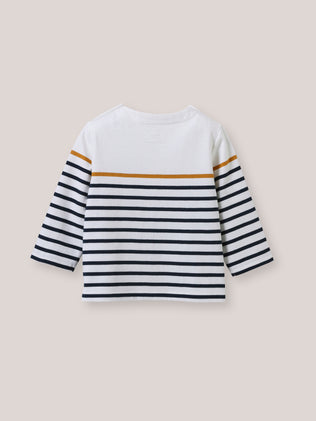 Baby's organic cotton sailor-stripe T-shirt