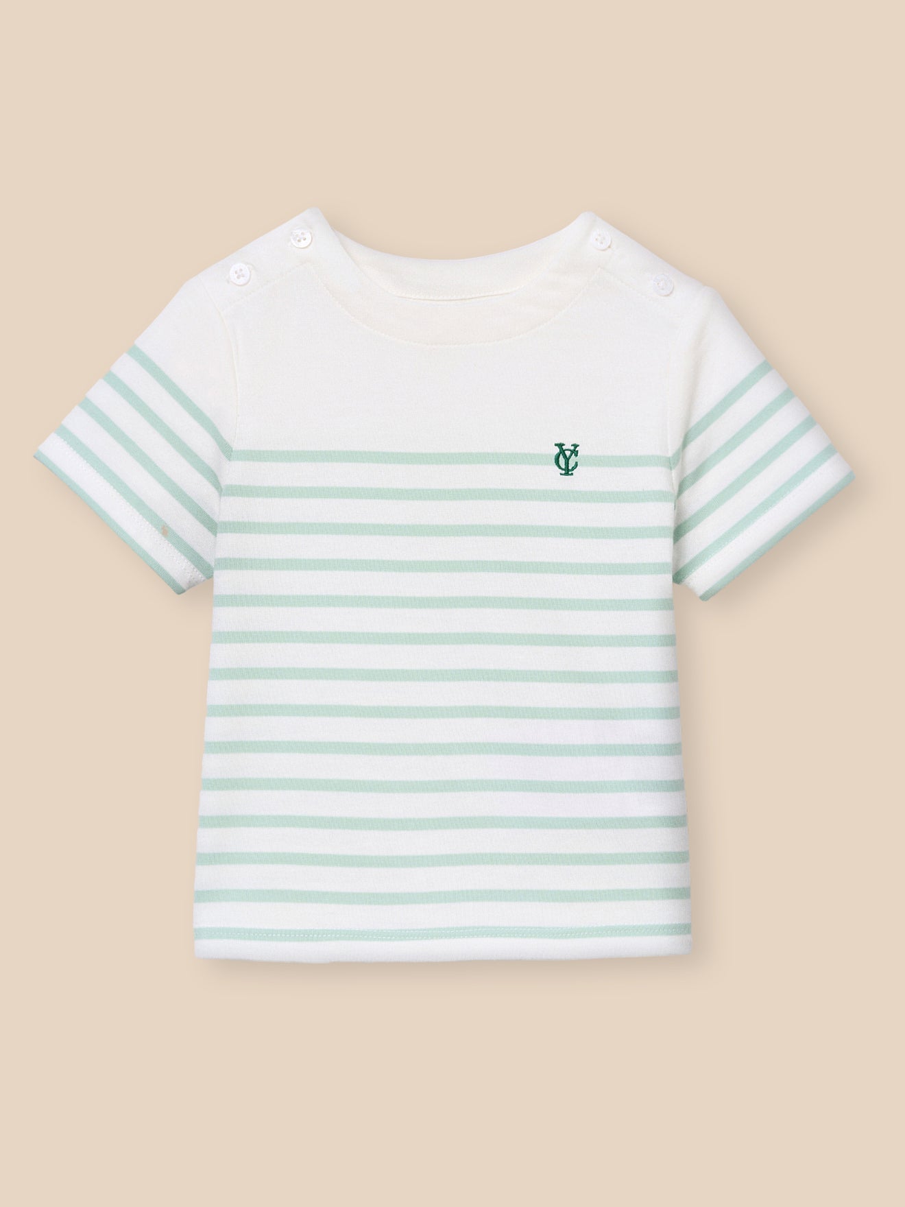 Baby's organic cotton sailor-stripe top
