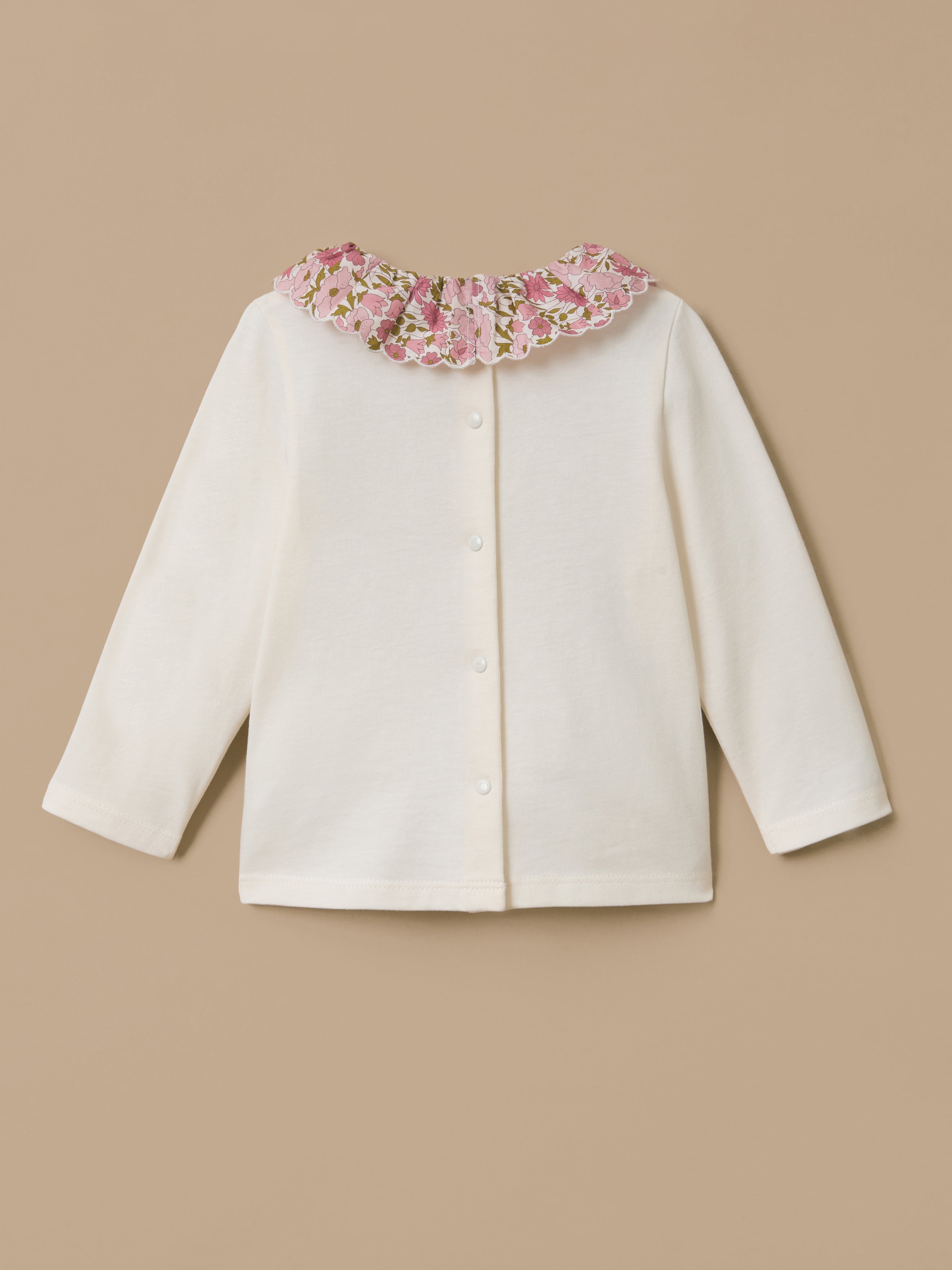 Baby T-shirt with Liberty Fabric Collar
